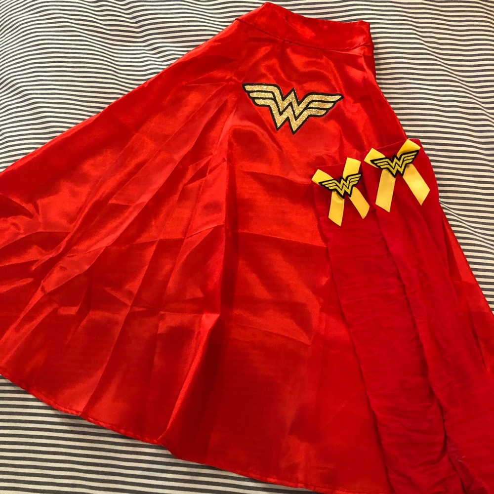 Wonder Woman Halloween costume cape and stockings